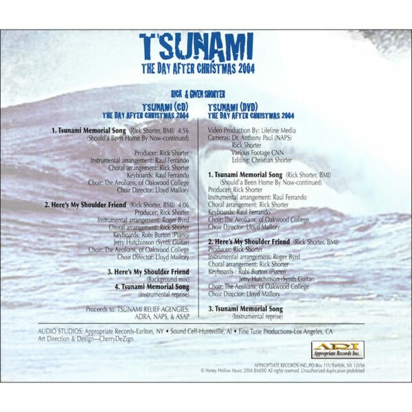 Tsunami: The Day After Christmas 2004 - CD and DVD - Image 2