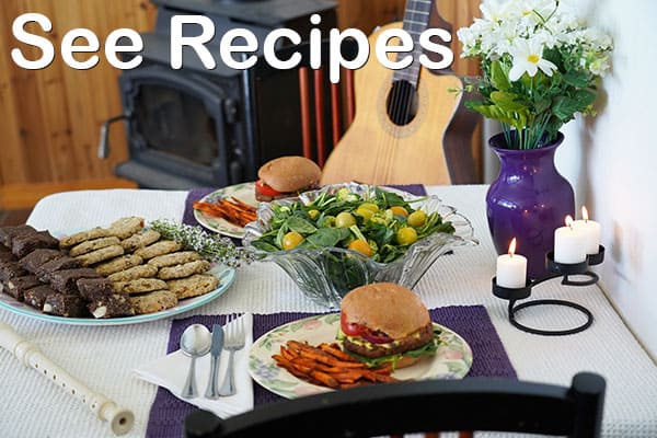 Veggie Burger_Fries_Brownies